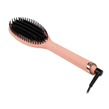 ghd glide Pink Peach Hot Brush, straightening brush with ceramic heating technology and ionizer on sale